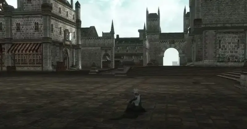 Elfo Negro sentado na cidade de Oren