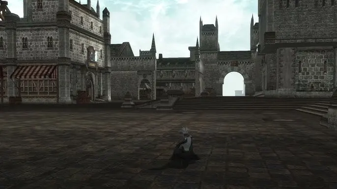  dark elf sitting in oren town 